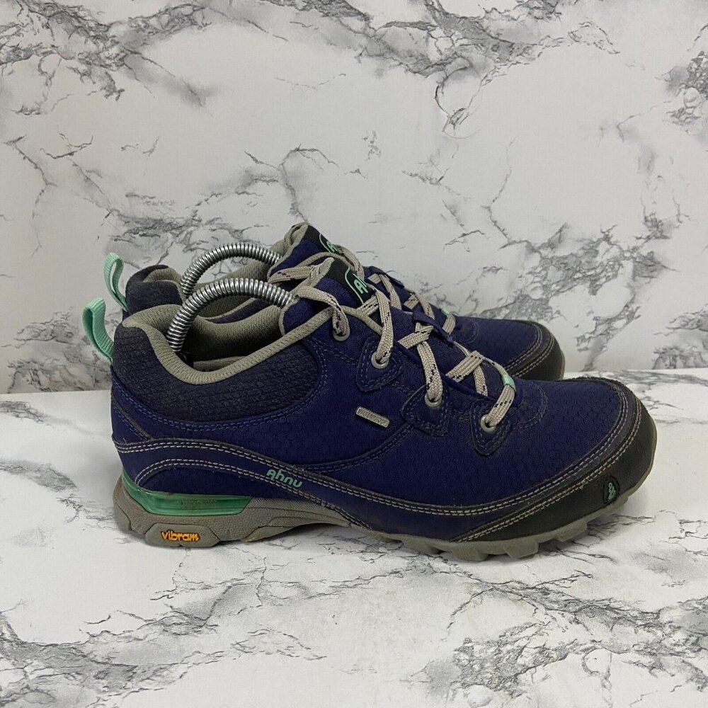 Anhu Women 7 Sugarpine Hiking Shoes Waterproof Vibram Sole Blue Outdoor Sneaker